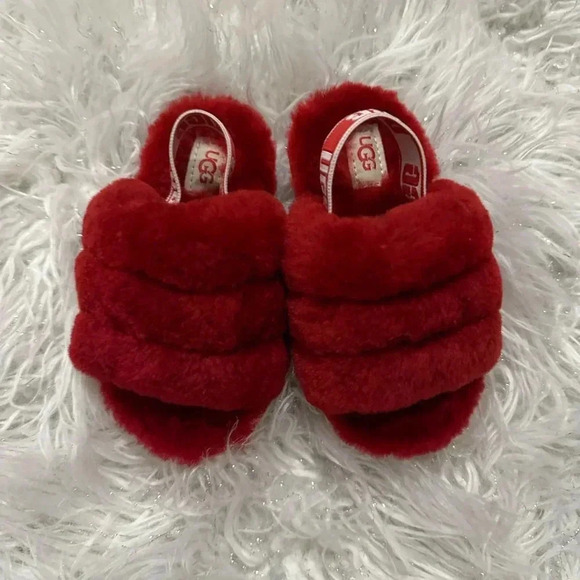 Toddler ugg Fluff Yeah slides Sz 8 - Picture 1 of 6